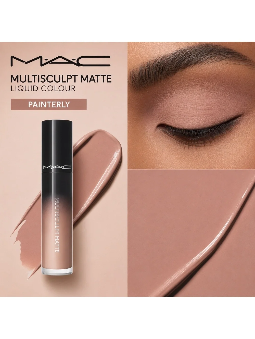 MAC Multisculpt Matte Liquid Colour in Painterly• Nude Matte • Eye & Face